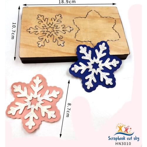 Snowflake Decoration-2 HN3010 Muyu Wooden Mold Scrapbook Dies Suitable For Market General Machines