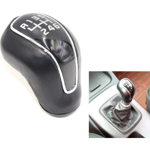 6 Speed PU Leather Manual Gear Shift Knob Head Gear Cover Shift Lever Stick For Kia K2 K3 K4 Sportage for Hyundai IX25 Creta