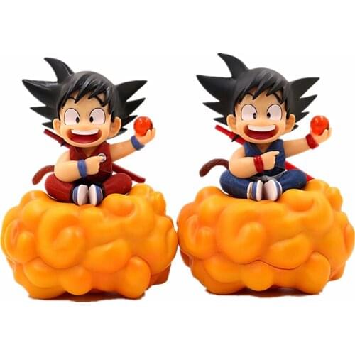 18CM Dragon Ball Z Monkey King Cute Toy PVC Doll Childrens Edition Wukong Sitting on the Cloud Model Collection Anime Doll Toy