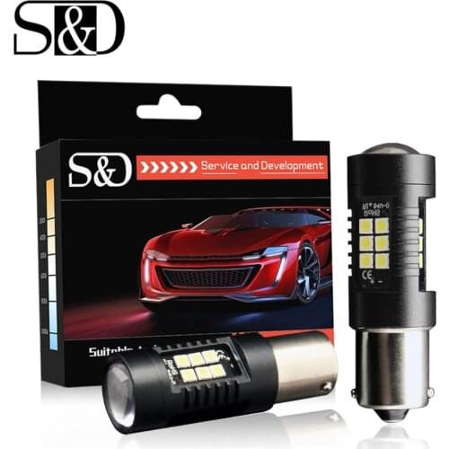 2pcs P21W LED 1156 BA15S LED Bulbs 1200Lm Car Turn Signal Reverse Brake Light R5W 3030 LEDs 12V 24V Automobiles DRL Auto Lamp