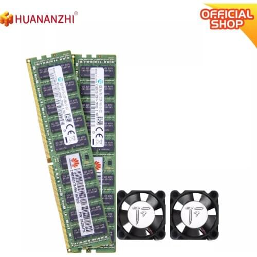 HUANANZHI MOS FAN with RAM DDR4 2133MHZ REG ECC 16G 32G RAM MEMORY COMBO KIT