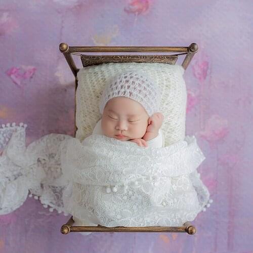Vintage Baby bed photography props Baby Photo bed backdrop