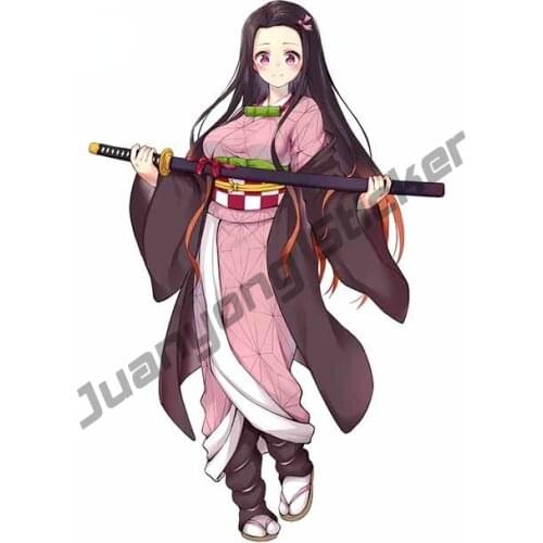 Demon Slayer Kamado Nezuko Waterproof Car Stickers for Bumper Window Scratch-Proof Car Accessories Decals Decoration PVC13x9cm