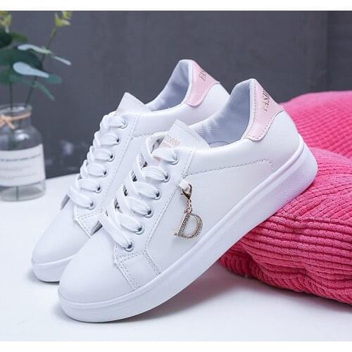 2021 New Spring Autumn Tenis Feminino Fashion White Shoes Woman PU Leather Solid Color Female Shoes Casual Women Shoes Footwears
