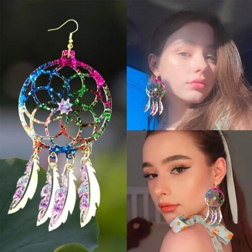 1 Set Dream Catcher Epoxy Resin Mold Keychain Earrings Casting Silicone Mould DIY Jewelry Pendant Car Hanging Decor Mold