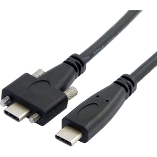 10Gbps USB 3.1 Type-C Cable With Screws Locking Connector 1.2m 4ft USB-c have lock Screw Space between 15mm