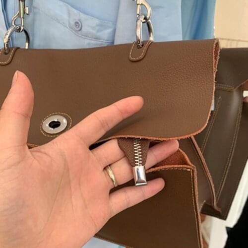 10Pcs Set Zipper Pull DIY Craft Metal Replacements Zipper Repair Bottom Stop Tail Lock Tailor Tools