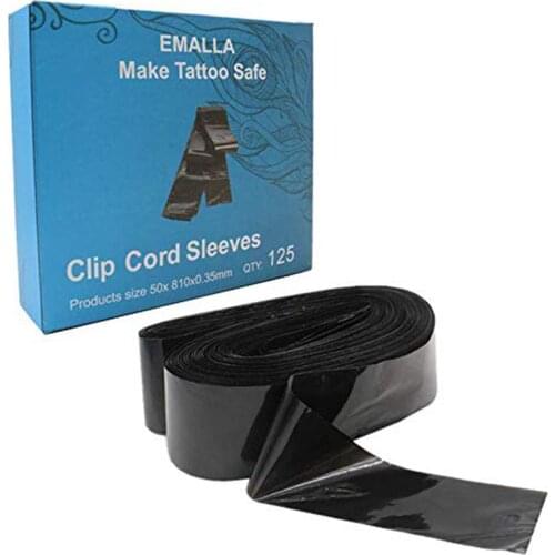 125pcs Tattoo Clip Cord Covers Bags Disposable Plastic Tattoo Clip Cord Sleeves Bags For Tattoo Supplies Tattoo Accessories