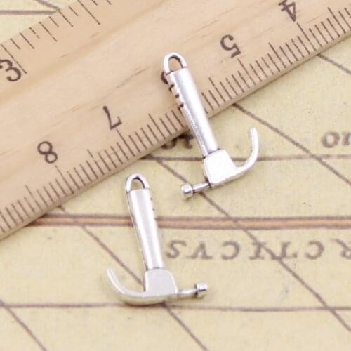 20pcs Charms Claw Hammer Tool 19x13mm Tibetan Silver Color Pendants Antique Jewelry Making DIY Handmade Craft