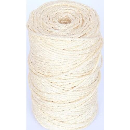 3/Meter Natural Sisal Rope Cat Scratching Post Toys Making DIY Desk Foot Chair Legs Binding Rope Material for Cat Sharpen Claw