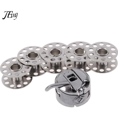 6pcs Empty Bobbins Sewing Threads Metal Bobbins Spool Sewing Craft Tool For Sewing Machine Sewing Accessories