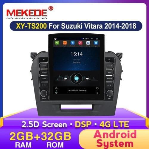 Android Tesla screen Car video Multimedia Player For Suzuki Vitara 2015 2016 2017 2018 2019 GPS Navigation car radio 2 din
