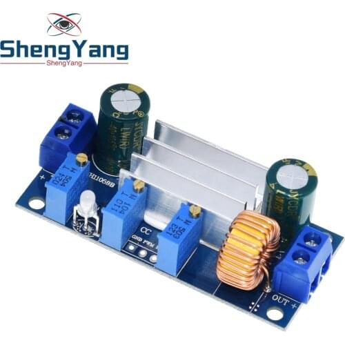 Automatic Protection! 5A Max DC-DC XL4005 Step Down Buck Power Supply Module Adjustable CC/CV Lithium Charge Board for Arduino