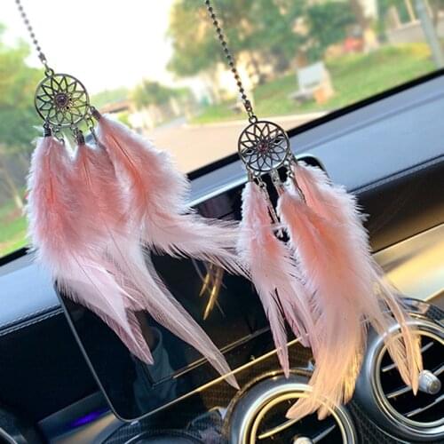 Car Pendant Wind Chimes Mini Dream Catcher Feather Decoration Home Decor & Wall Hanging Adornment Handmade Dreamcatcher Gifts