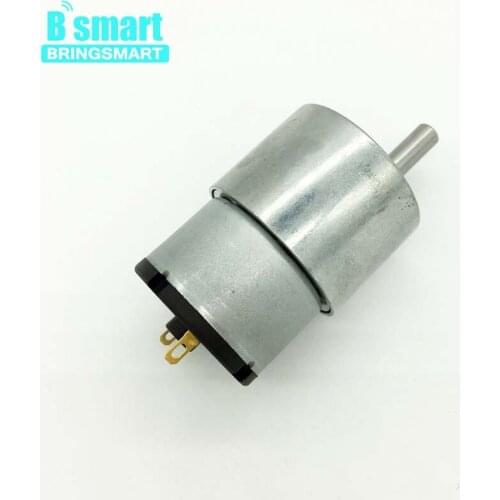 Bringsmart JGB37-520 Gear Motor DC 12V High Torque Electric Motor DC 24V Reducer Gearbox Mini Motor Reversible for DIY Part Toys