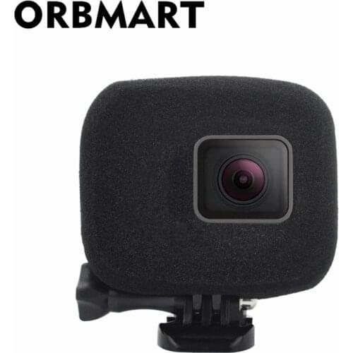 ORBMART Sponge Foam Cover Case Wind Noise Reduction Windshield Enhanced Audio Capture For Gopro Hero 5 6 7 8 Black Sport Camera