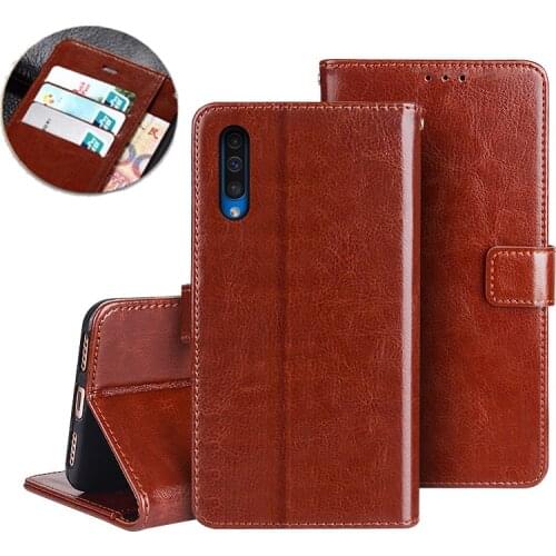 For Samsung A50 Case Leather Phone Case On Samsung Galaxy A30 Case Flip Vintage Wallet Case For Hoesje Samsung A50 A20 Cover Bag