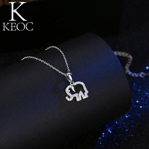 Keoc New Cute Zircon Pendant Elephant Necklaces for Women Exquisitechain Prom Birthday Gift Decorations for Girls india