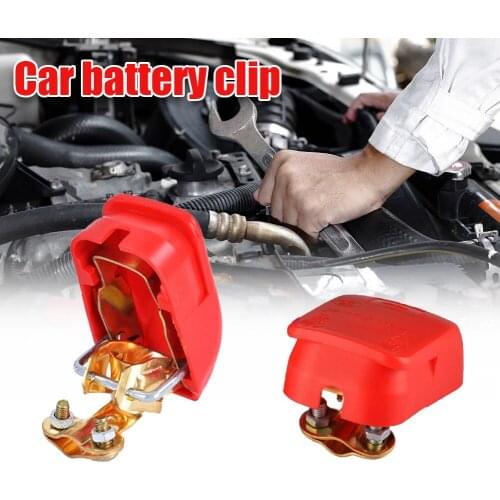 LEEPEE A Pair Positive & Negative Electrode Quick Release Lift Off Connector Clamps Car Battery Terminals Car Accessories
