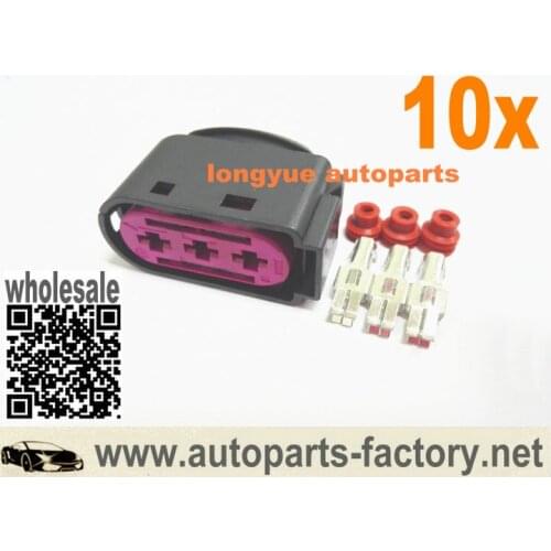 Longyue 10kit 3 way/pin OEM Fuse Box Connector Plug 1J0937773 1J0 937 773 for VW Beetle Bora Jetta