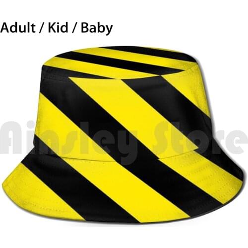 Best Iphone Cases For 2020 - Hazard Stripes - Black And Yellow Bucket Hat Adult kid baby Beach Sun Hats Black Yellow