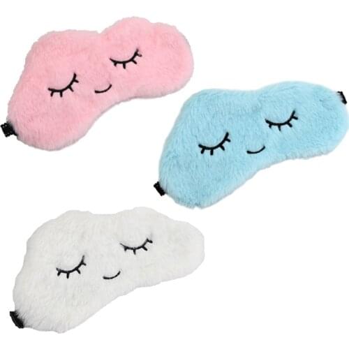 Eye Mask Cartoon Sleeping Mask Plush Eye Shade Cover Eyeshade Suitable For Travel Home Party Gifts Eye Care Tools