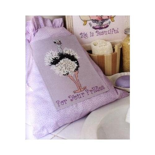 Cute little ostrich 24-29 Cross Stitch Set Chinese Cross-stitch Kit Embroidery Needlework Craft Packages Cotton Fabric Floss