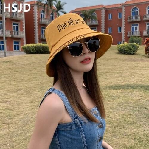 New Women Double-Sided Flower Print Bucket Hat Hip Hop Caps Cotton Foldable Summer Panama Female Outdoor Casual Fisherman Hats