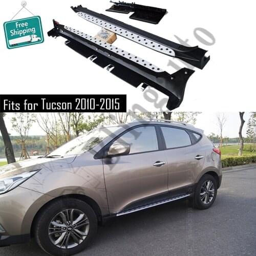 Fits for Hyundai Tucson 2010-2015 2Pcs left right running board side steps nerf bar car pedal side stairs