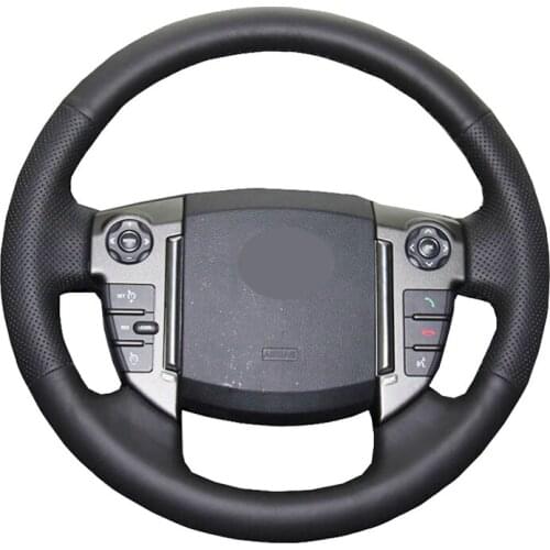 Hand Sewing Car Steering Wheel Cover Wrap Leather Suede Volant For Land Rover Discovery 4 2010 2011 2012 2013 2014 2015 2016