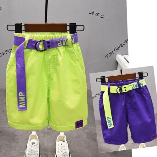 Boys' Shorts 2021 Summer New Korean Style Short Pants Childrens Candy Color Casual Pants Toddler Solid Shorts Baby Clothes 2-7Y