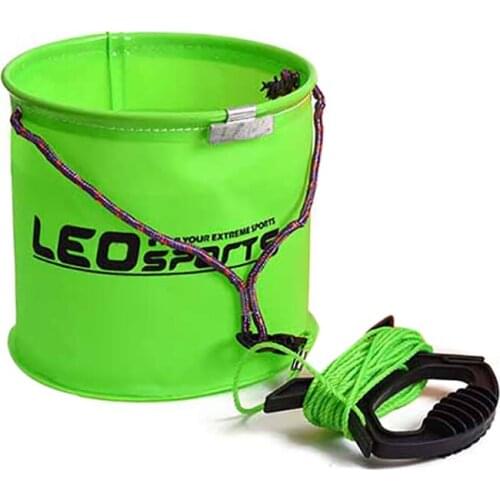 Fishing Folding Bucket Eva Thickened Portable Camping Fishing Hanging Buckle Water Bucket Outdoor Bag Fishing Tools