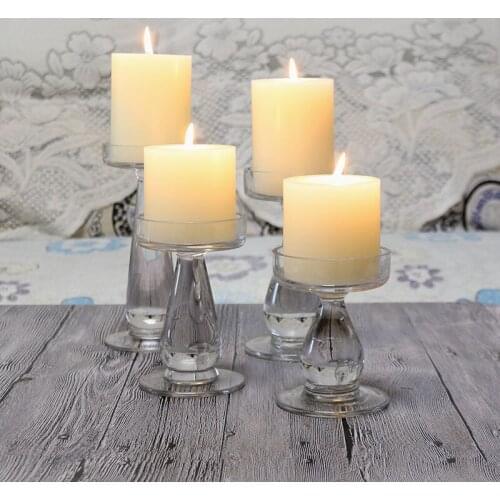 Nordic Glass Candle Holder Gift Small Vintage Tables Candle Holders Living Room Bougeoir En Verre House Decoration DL60ZT