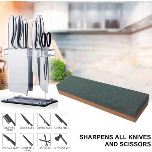 Sharpener 200/600 Grit Double Sides Knife Sharpening Stone Knives Coarse Sharpening Whetstone Grindstone 200*50*25mm