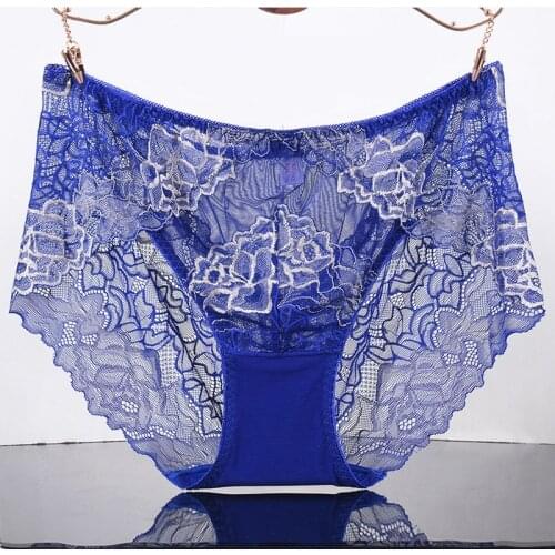 VU177 High quality sexy panties luxury transparent underwear women lace lingerie comfortable briefs nylon fabric