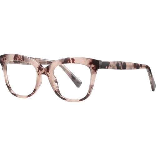 Retro glasses frame women cat eye eyeglasses Large transparent clear eye glasses frames for women plastic spring leg RW2017