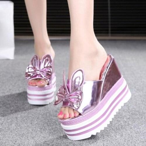 Hot sales NEW Women Shoes Ladies Slippers Girls Wedges Flip Flops Sandals Heels Outdoor Slippers Beach Shoes Woman Zapatos Mujer