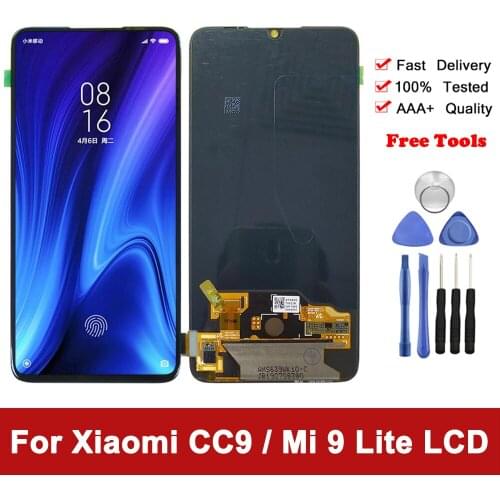 AMOLED For Xiaomi Mi CC9 Mi 9 Lite LCD Display Touch Screen Digitizer Assembly Replacements Parts For Mi9 lite Mi CC9 LCD Screen