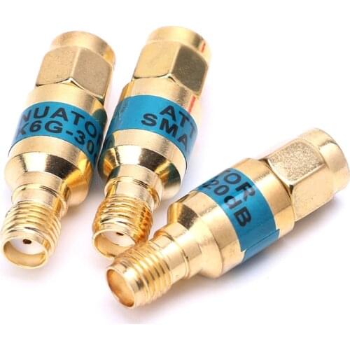 Golden Attenuator SMA-JK Male to Female RF Coaxial Attenuator 2W 0-6GHz 30db