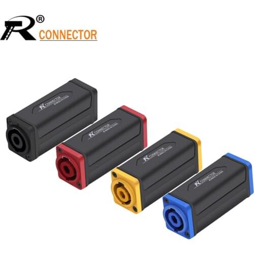 1pc 4PIN Speaker/Power connector Coupler Adapter Extender Audio Speaker Panel mount straight connector