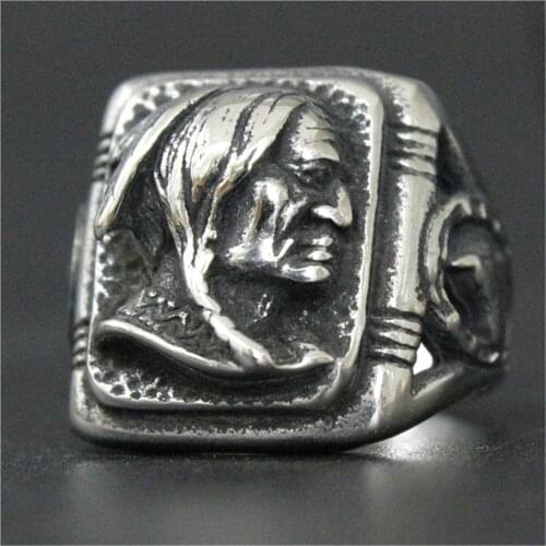 1pc Support Drop Ship Newest Cool Human Ring 316L Stainless Steel Band Party Biker Ring