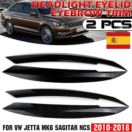 2 Pcs/lot Headlights Eyebrow Eyelids ABS Trim Cover for Volkswagen for VW for Jetta MK6 Sagitar NCS 2010 2011-2018 Car Styling
