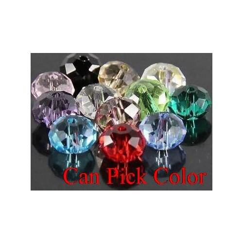 6mm 500Pcs/lot high quality Mixed Faceted Rondelle Glass Crystal Beads spacer Bracelet necklace Making DIY Round Quartz