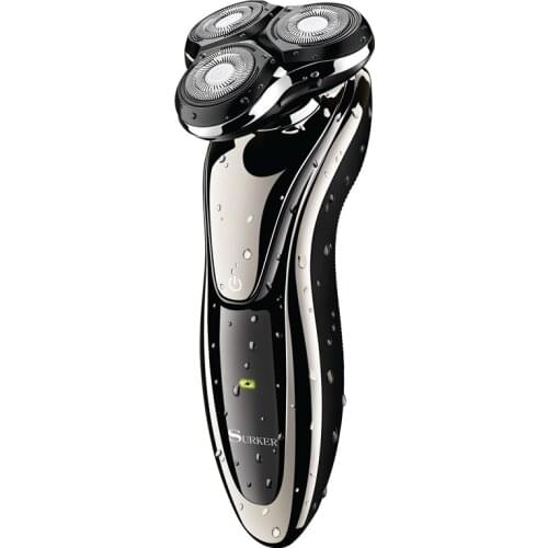 Wet dry electric shaver rotary electric razor for men rechargeable male beard facial shaving machine closehair cleaning shaver