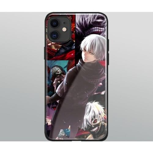 Kaneki ken tokyo ghoul Tempered Glass Soft Silicone For iPhone SE 6s 7 8 Plus X XR XS 11 Pro Max Phone Case Cover Shell