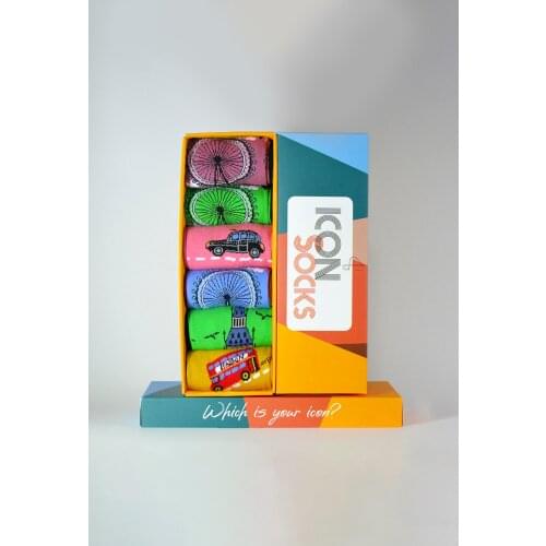 Iconsocks Unisex London Socket Special Boxed Design Stockings