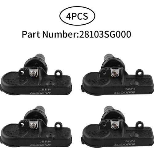 4pcs Tire Air Pressure Sensors for Subaru Forester Impreza Sport Legacy Outback Tribeca WRX XV Crosstrek 28103AJ00A 28103-AJ00A