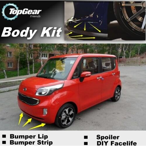 Bumper Lip Deflector Lips For KIA Ray Front Spoiler Skirt For TG Fans Car Tuning Veiw / Body Kit / Strip
