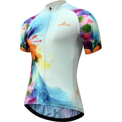 Cycling Jersey Women Mountain Road Bike Jersey Summer Breathable Short Sleeve Cycling Shirt Team Bicycle Clothing Ropa Ciclismo