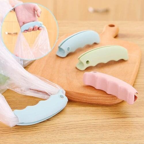 2pc Grocery Shopping Bag Silicone Lifting Holder Handle Grip Easy Carrying Tool Non-slip Grooves Surface Carrier Save Energy